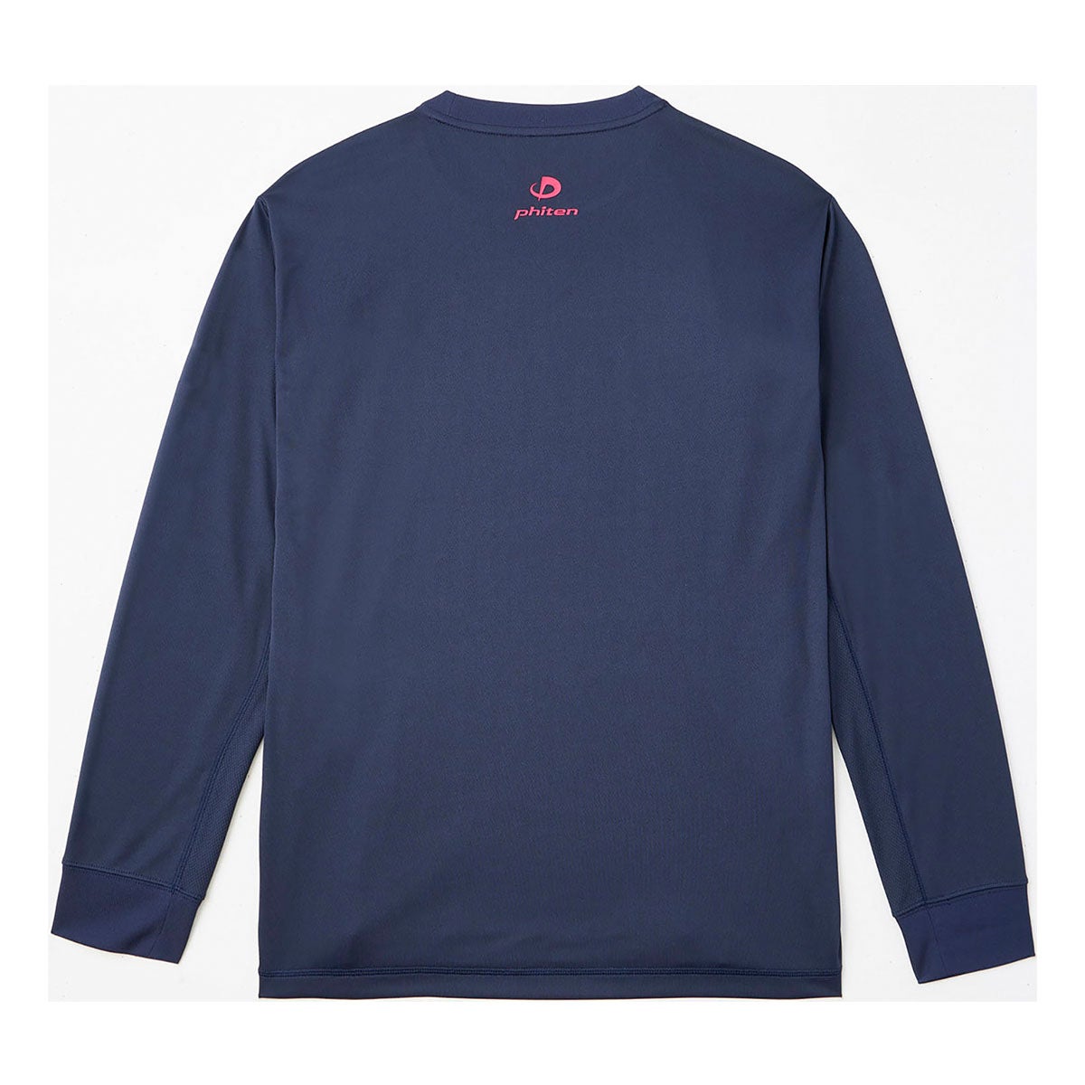 ファイテン Phiten　RAKU 長袖 Tシャツ ネイビー/ピンク JG6260 2024年モデル 画像2(ALT)