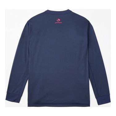 ファイテン Phiten　RAKU 長袖 Tシャツ ネイビー/ピンク JG6260 2024年モデル 画像2(ALT)