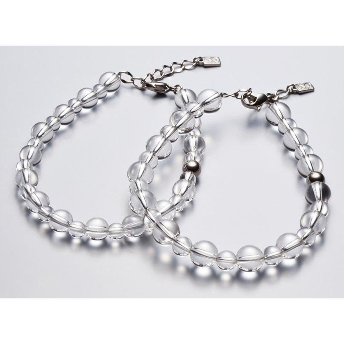 ファイテン Phiten　水晶コンビブレス（+3cmアジャスター）　AQ8070 水晶