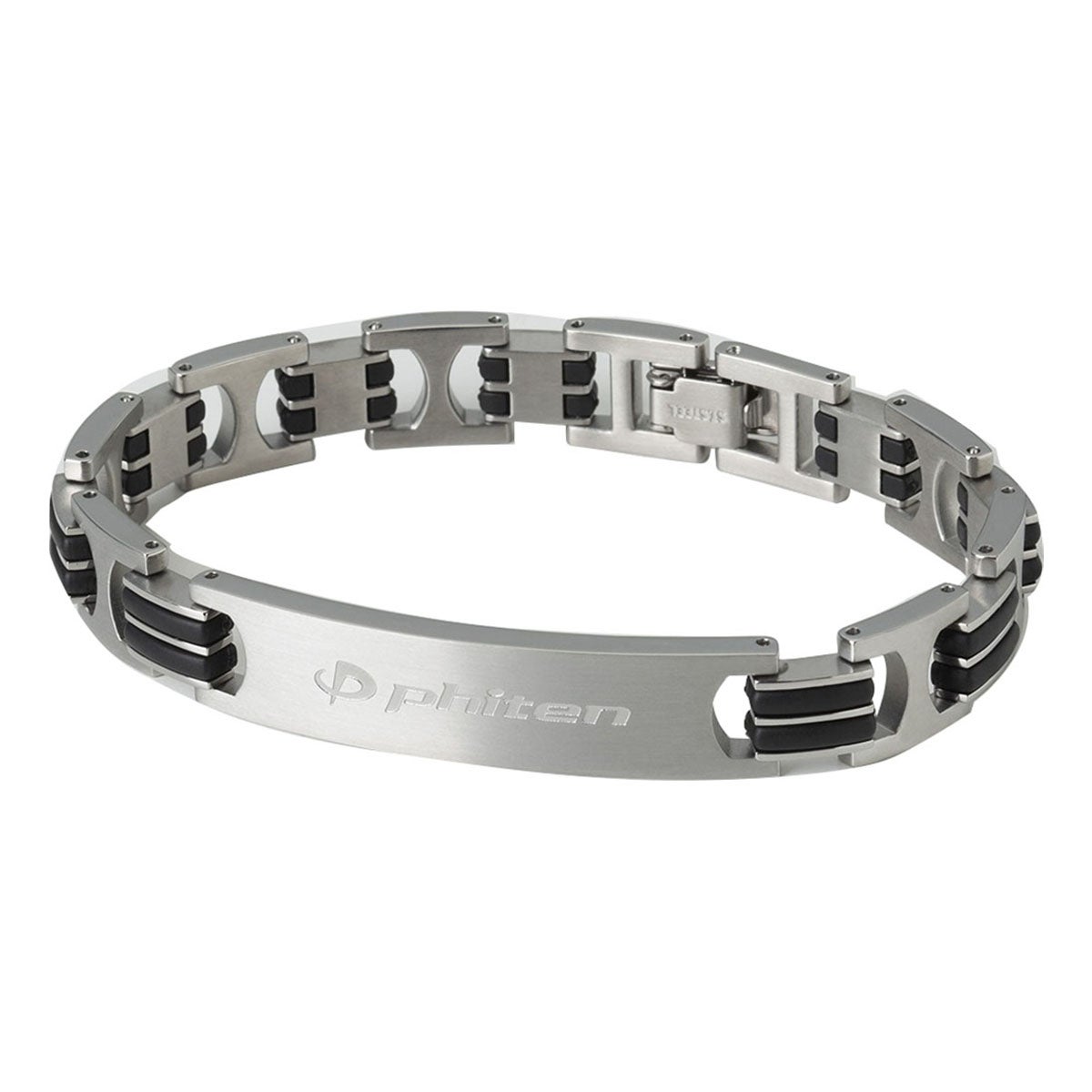 ファイテン Phiten　Phiten ハードコート チタンブレス メタックス ワイド　JX9240 シルバー