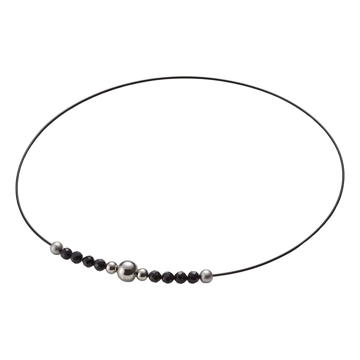 ファイテン Phiten　ネックレス ワイヤー オニキス　JX9660