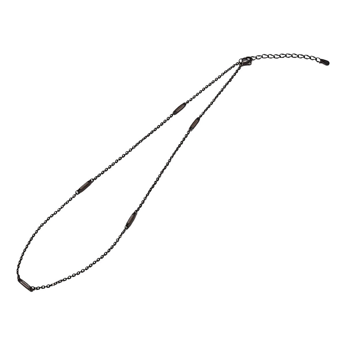 ファイテン Phiten　ネックレス チタンチェーン ステーション 40+5cm ブラック