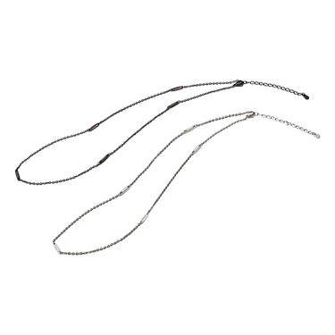 ファイテン Phiten　ネックレス チタンチェーン ステーション 40+5cm ブラック　 画像4(ALT)