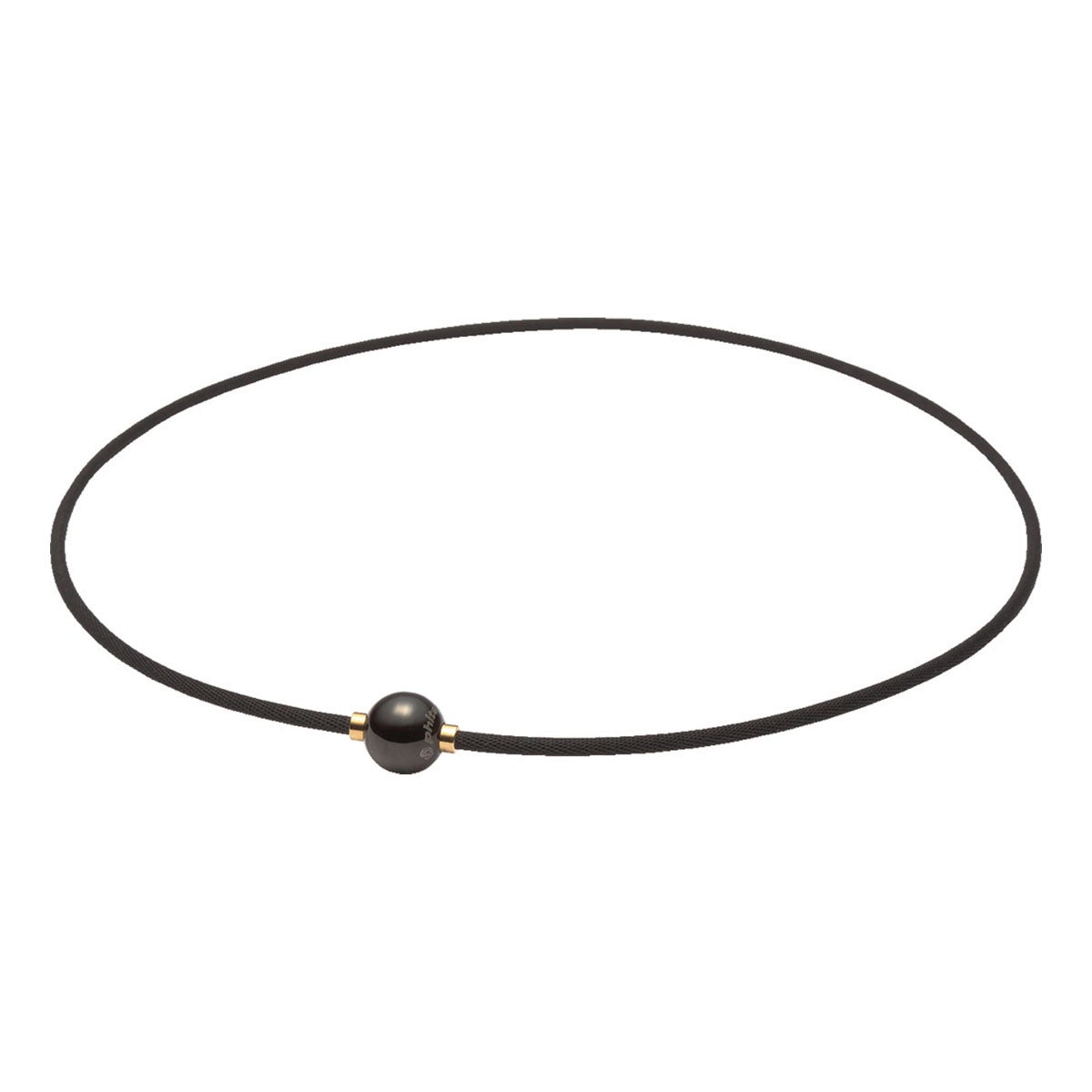 ファイテン Phiten　RAKUWA ネック メタックス ミラーボール ブラック×ゴールド　TG8080 ブラック×ゴールド