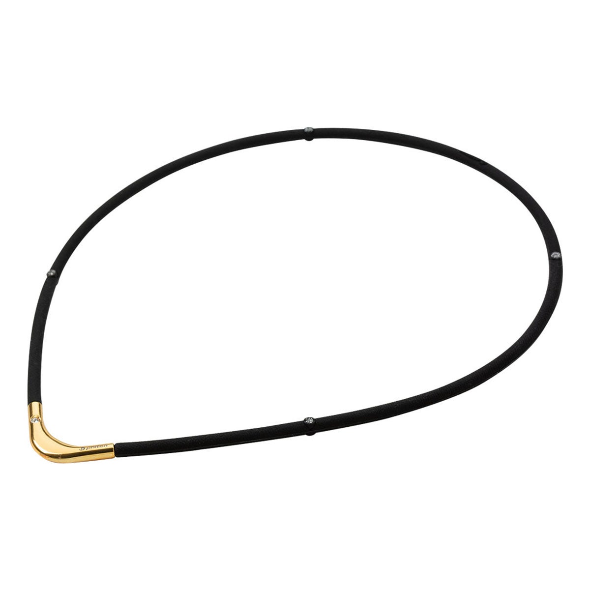 ファイテン Phiten　RAKUWA 磁気 チタンネックレス S II LIMITED MODEL ブラック×ゴールド　TG8610 ブラック×ゴールド