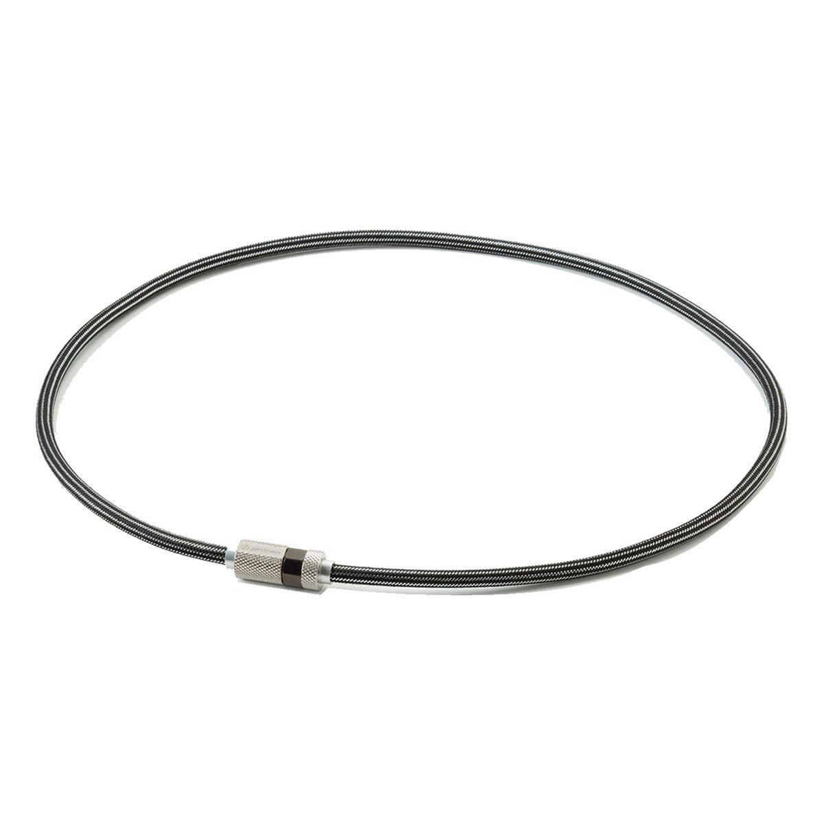 ファイテン Phiten　RAKUWA 磁気 ネック ローレット 50cm シルバー×ブラック　TG8980 シルバー×ブラック