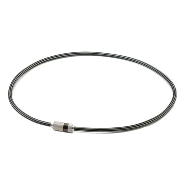ファイテン Phiten　RAKUWA 磁気 ネック ローレット 50cm シルバー×ブラック　TG8980 シルバー×ブラック
