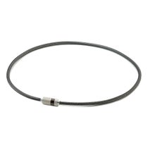 ファイテン Phiten　RAKUWA 磁気 ネック ローレット 50cm シルバー×ブラック　TG8980