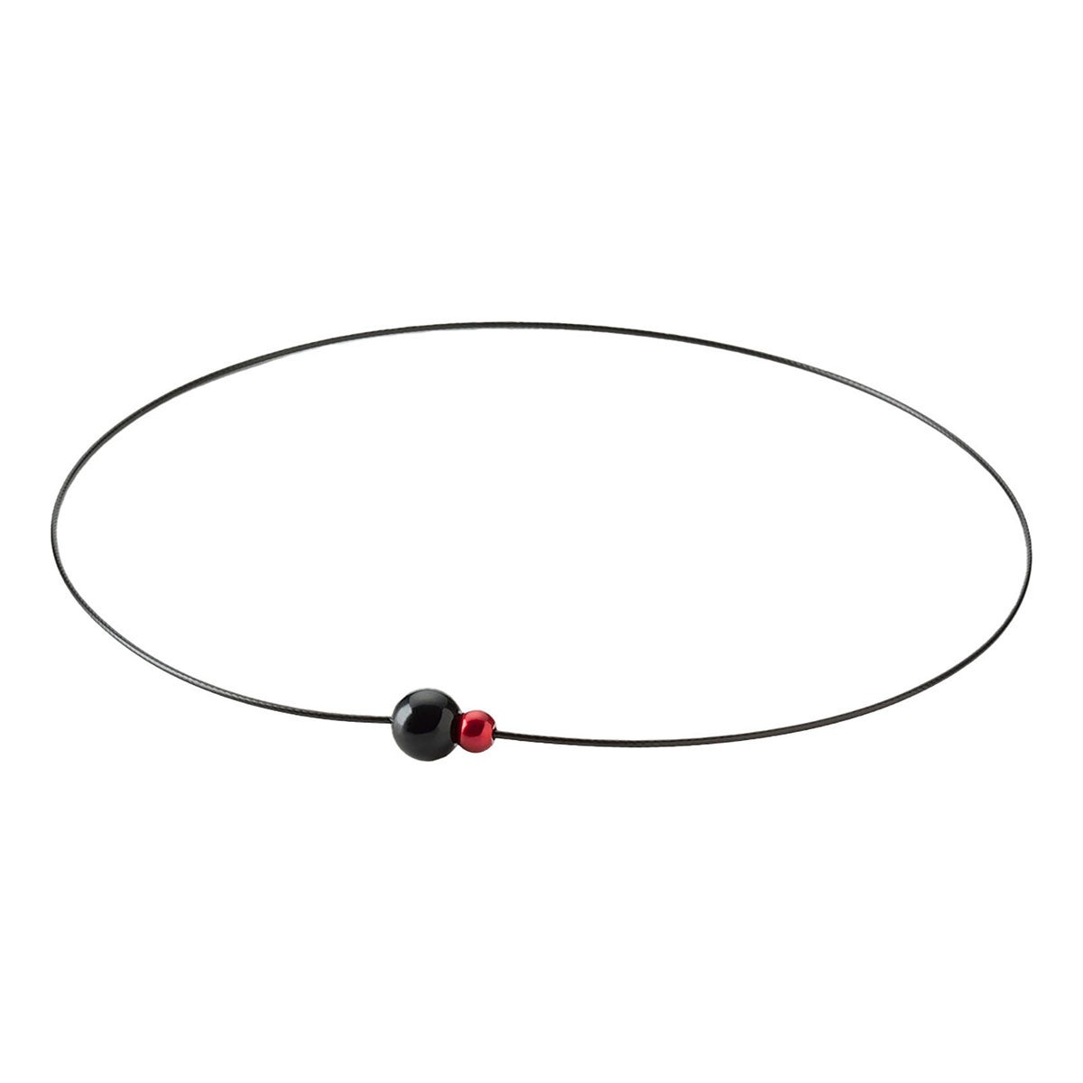 ファイテン Phiten　RAKUWA ネックレス EXTREME ミラーボールツイン ブラック×レッド　TG9051 ブラック×レッド