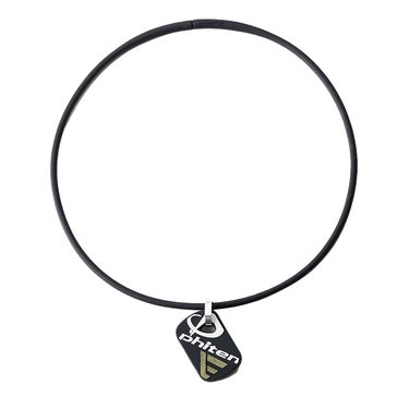 ファイテン Phiten　RAKUWA ネックレス EXTREME ドッグタグ 45cm ブラック×ブラック　TG9120 ブラック×ブラック