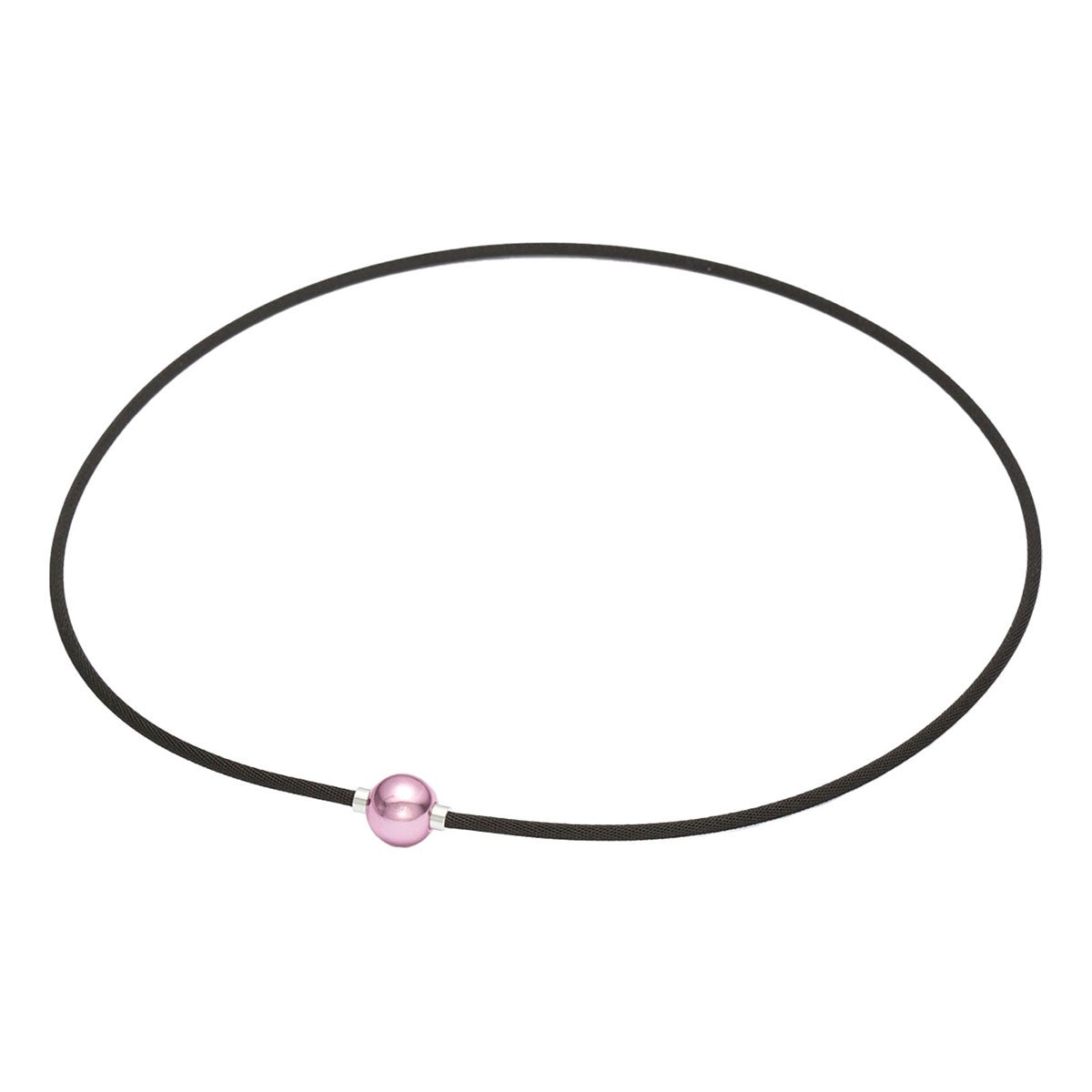 ファイテン Phiten　RAKUWA ネックレス EXTREME ミラーボール（ライト） 40cm ピンク×シルバー　TG9222 ピンク×シルバー