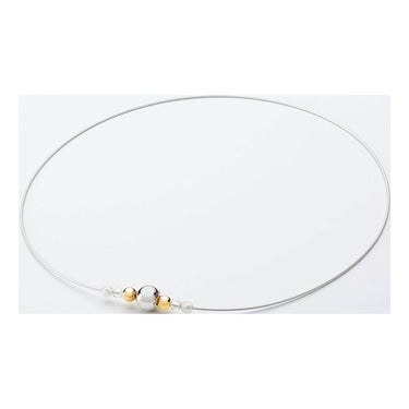 ファイテン Phiten　RAKUWA ネックレスワイヤー ミラーボール シルバー×ゴールド　TG9290 シルバー×ゴールド