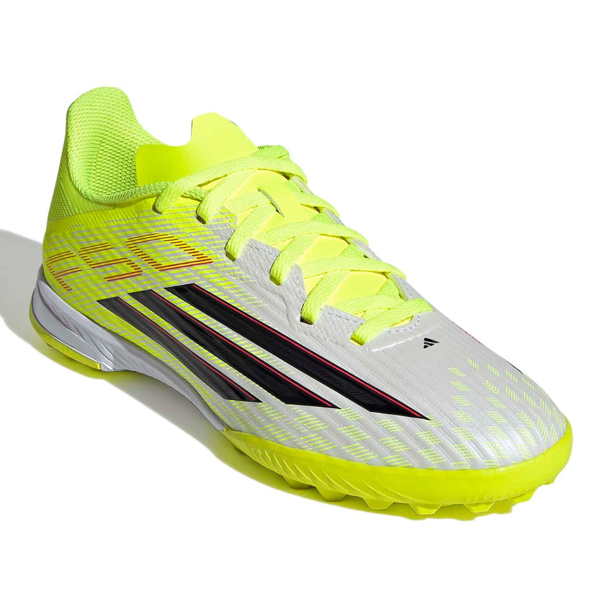 アディダス adidas　F50 リーグ サッカー キッズ / ターフ用（トレーニングシューズ） / F50 LEAGUE Turf Football Kids チームソーラーイエロー×コアブラック×ルシッドレッド　JR9018 ソーラーイエロー（JR9018） 画像5(ALT)