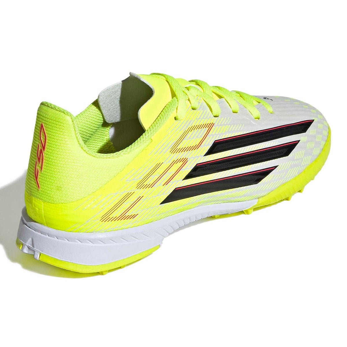 アディダス adidas　F50 リーグ サッカー キッズ / ターフ用（トレーニングシューズ） / F50 LEAGUE Turf Football Kids チームソーラーイエロー×コアブラック×ルシッドレッド　JR9018 ソーラーイエロー（JR9018） 画像6(ALT)