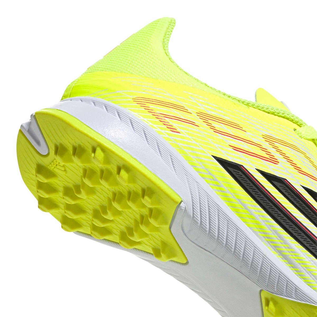 アディダス adidas　F50 リーグ サッカー キッズ / ターフ用（トレーニングシューズ） / F50 LEAGUE Turf Football Kids チームソーラーイエロー×コアブラック×ルシッドレッド　JR9018 ソーラーイエロー（JR9018） 画像7(ALT)