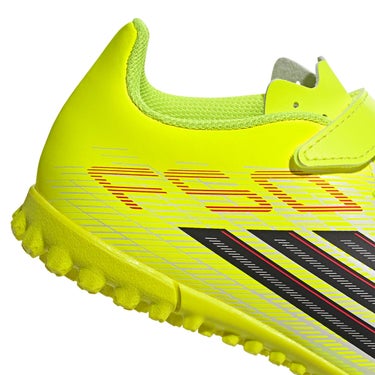 アディダス adidas　F50 CLUB フックアンドループ TF サッカー キッズ / ターフ用（トレーニングシューズ） / F50 CLUB Hook ＆ Loop Turf Football Kids チームソーラーイエロー×コアブラック×ルシッドレッド　 ソーラーイエロー（JS1484） 画像7(ALT)