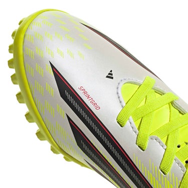 アディダス adidas　F50 CLUB フックアンドループ TF サッカー キッズ / ターフ用（トレーニングシューズ） / F50 CLUB Hook ＆ Loop Turf Football Kids チームソーラーイエロー×コアブラック×ルシッドレッド　 ソーラーイエロー（JS1484） 画像8(ALT)