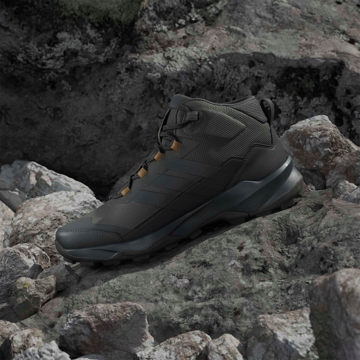 アディダス adidas　テレックス スカイチェイサー AX5 ミッド GORE-TEX ハイキング / Terrex Skychaser AX5 Mid GORE-TEX Hiking Shoes シャドーオリーブ×カーボン×ブロンズストレータ　 シャドーオリーブ（JR3980） 画像13(ALT)