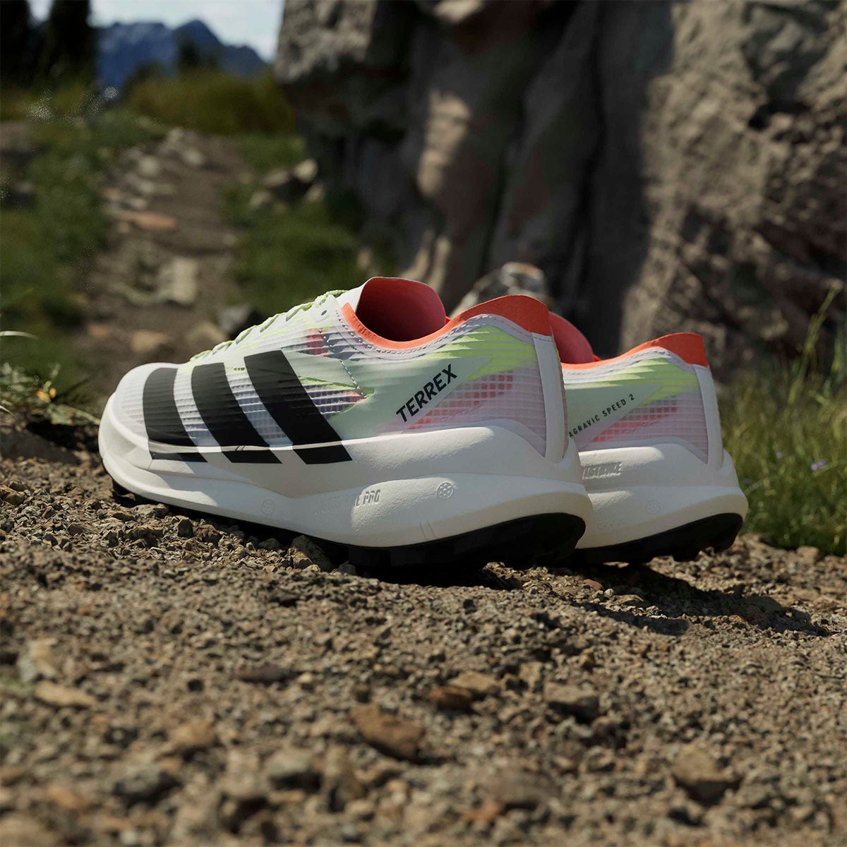 アディダス adidas　テレックス アグラヴィック スピード 2 トレイルランニング / Terrex Agravic Speed 2 Trail Running フットウェアホワイト×コアブラック×セミインパクトオレンジ　JS3536 フットウェアホワイト（JS3536） 画像12(ALT)