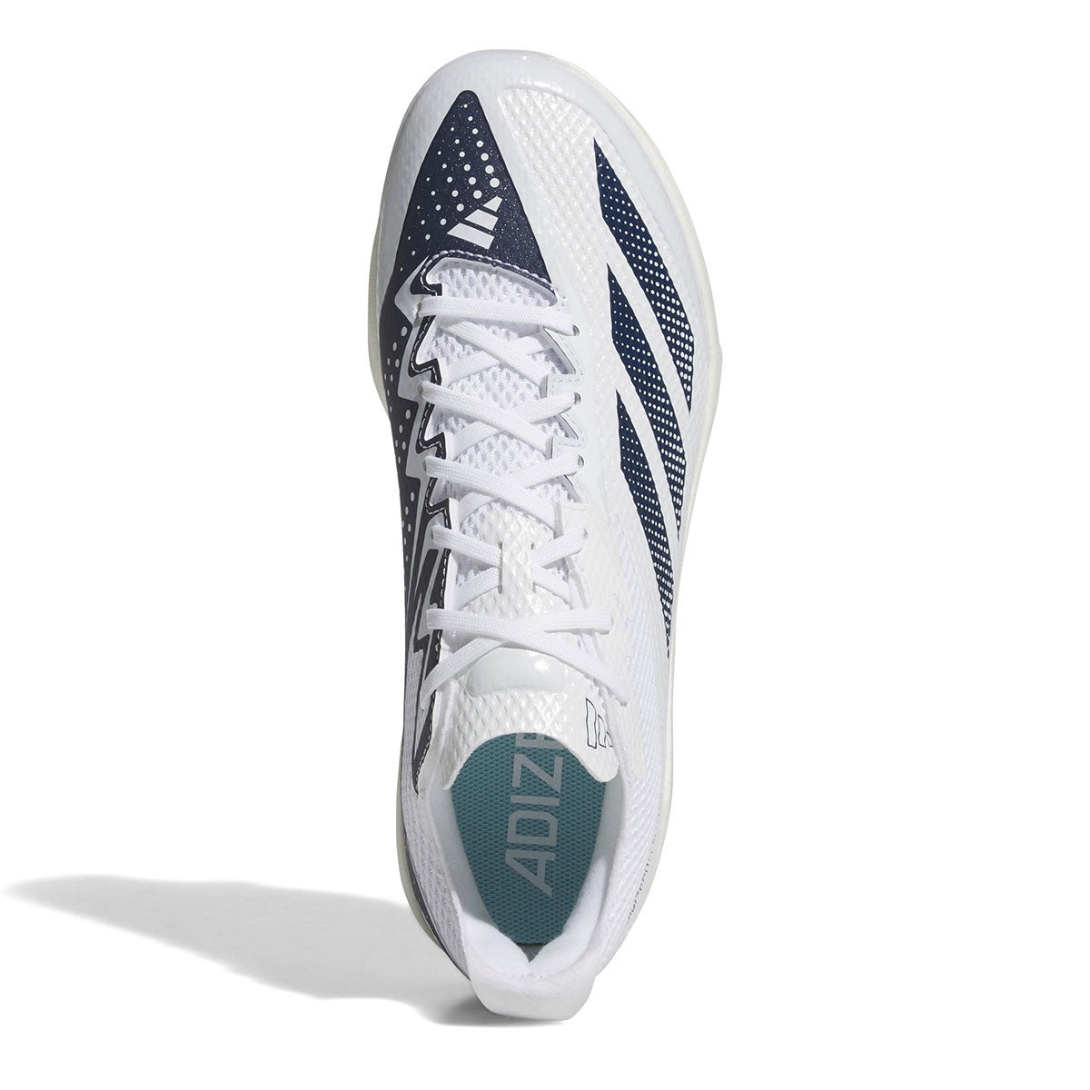 アディダス adidas　アディゼロ エレクトリック 2.0 TPUクリート フットウェアホワイト×チームネイビーブルー×フットウェアホワイト　JI1486 フットウェアホワイト（JI1486） 画像2(ALT)