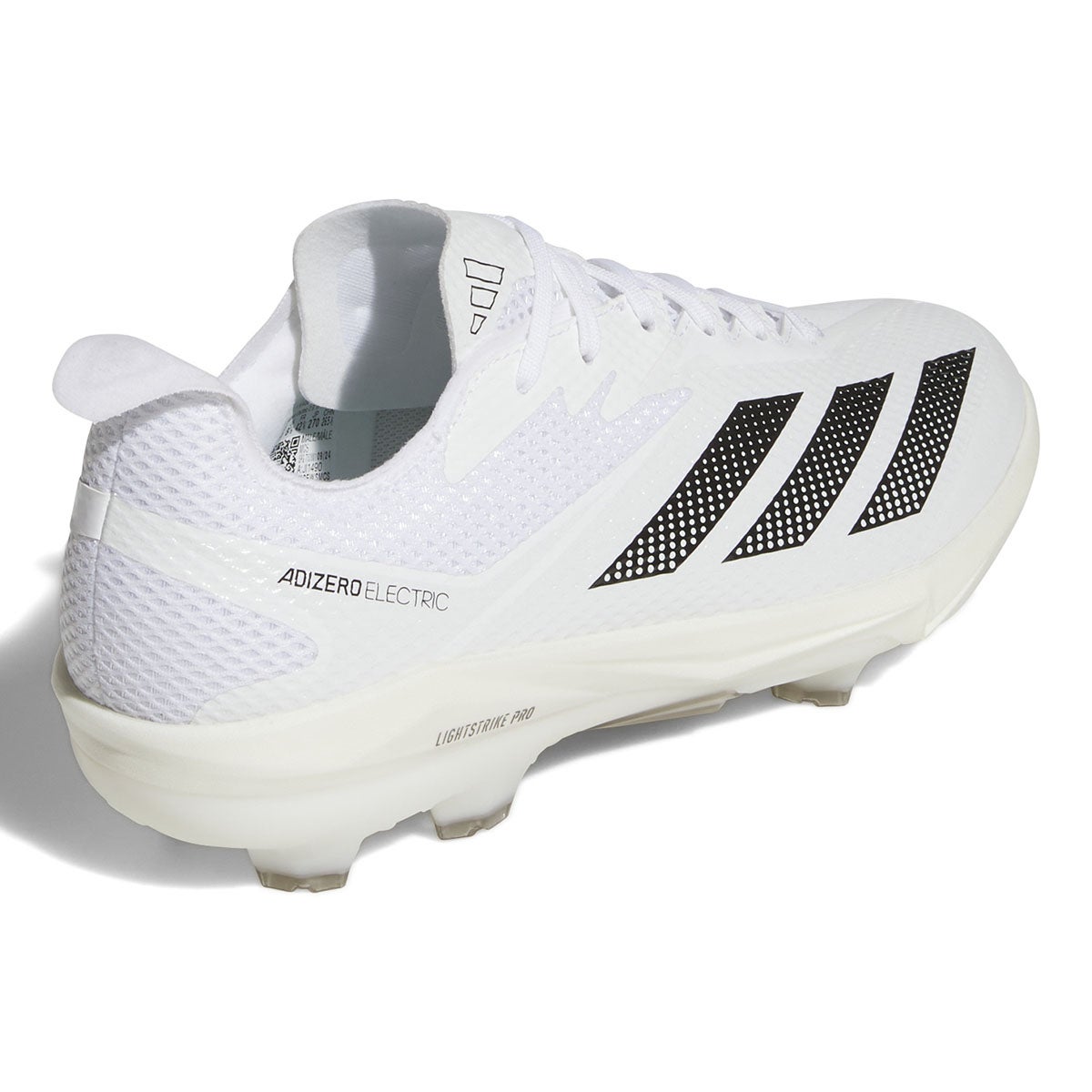 アディダス adidas　アディゼロ エレクトリック 2.0 TPUクリート フットウェアホワイト×コアブラック×シルバーメタリック　JI1490 フットウェアホワイト（JI1490） 画像6(ALT)