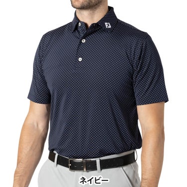 フットジョイ FootJoy　メンズ ドットプリント 半袖 ポロシャツ FJ-S24-BE02 画像5(ALT)