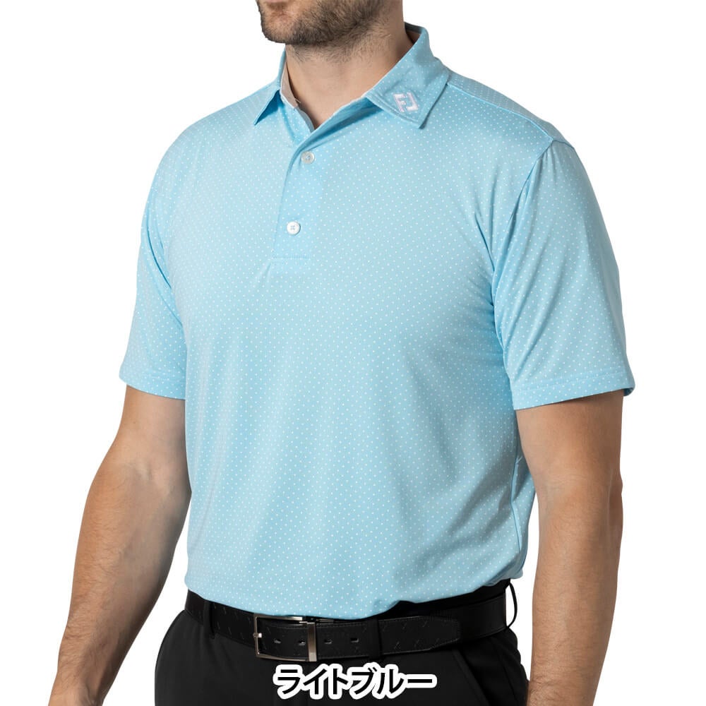 フットジョイ FootJoy メンズ ドットプリント 半袖 ポロシャツ FJ-S24