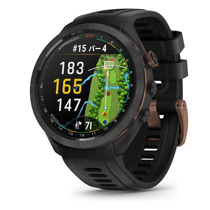 Garmin ガーミン　Approach S70 47mm ブラック ブロンズ エディション 距離計 AMOLEDディスプレイ Suica対応 010-02746-71 詳細4