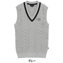 キャロウェイ Callaway　メンズ ミニケーブル編み Vネック ニットベスト C26119100　2026年モデル