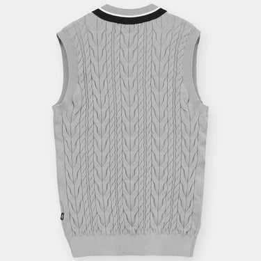 キャロウェイ Callaway　メンズ ミニケーブル編み Vネック ニットベスト C26119100　2026年モデル 画像3(ALT)