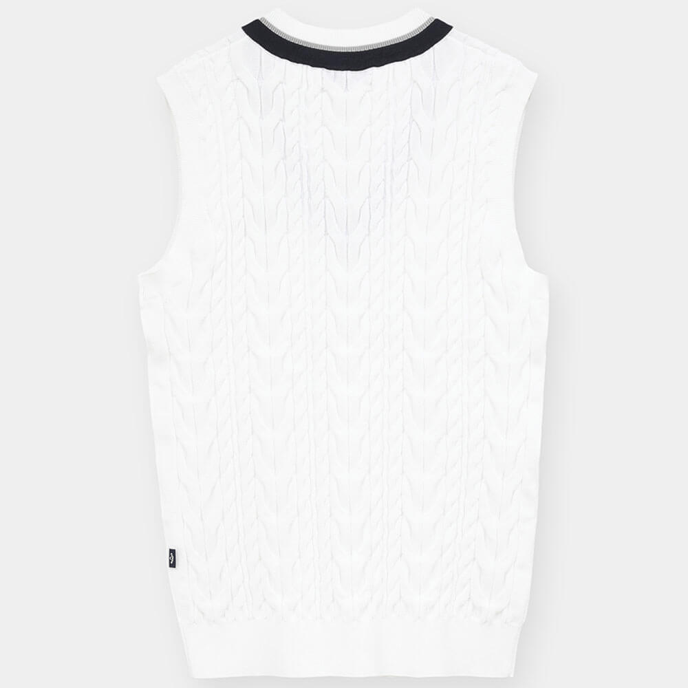 キャロウェイ Callaway　メンズ ミニケーブル編み Vネック ニットベスト C26119100　2026年モデル 画像5(ALT)