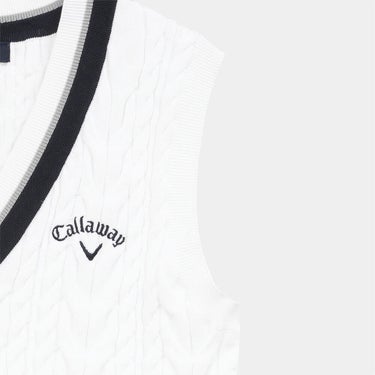 キャロウェイ Callaway　メンズ ミニケーブル編み Vネック ニットベスト C26119100　2026年モデル 画像7(ALT)