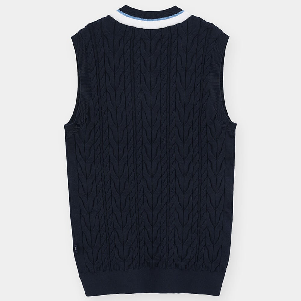 キャロウェイ Callaway　メンズ ミニケーブル編み Vネック ニットベスト C26119100　2026年モデル 画像10(ALT)