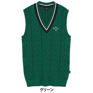 キャロウェイ Callaway　メンズ ミニケーブル編み Vネック ニットベスト C26119100　2026年モデル 画像11(ALT)