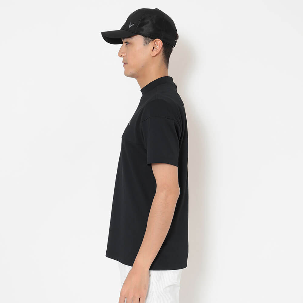 キャロウェイ Callaway　メンズ ビッグ鹿の子 バックプリント 半袖 モックネック シャツ C26134107　2026年モデル 画像4(ALT)