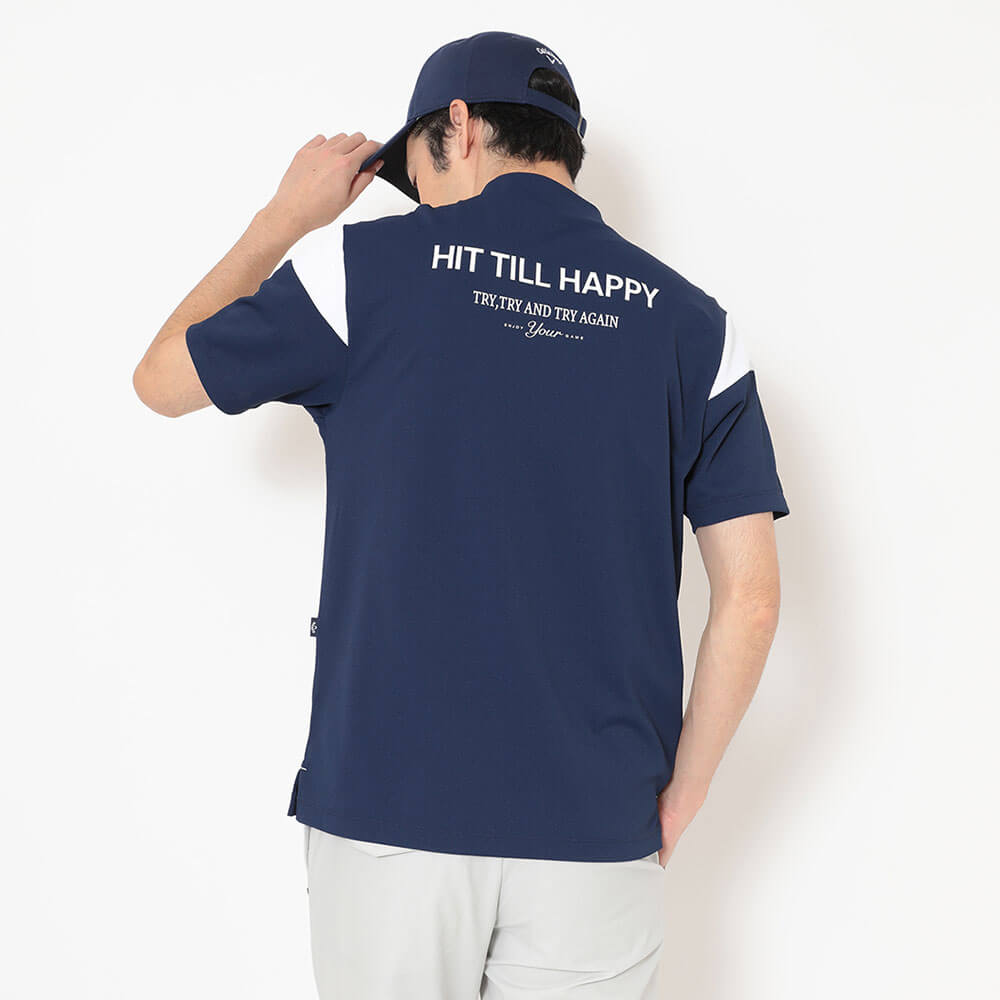 キャロウェイ Callaway　メンズ ビッグ鹿の子 バックプリント 半袖 モックネック シャツ C26134107　2026年モデル 画像14(ALT)