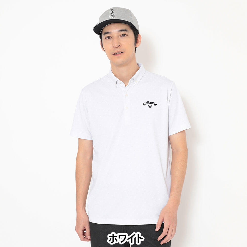 キャロウェイ Callaway　メンズ -3℃裏クール 総柄 ボタンダウン 半袖 ポロシャツ C26134109　2026年モデル 画像5(ALT)