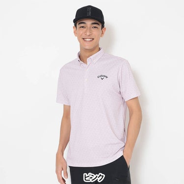 キャロウェイ Callaway　メンズ -3℃裏クール 総柄 ボタンダウン 半袖 ポロシャツ C26134109　2026年モデル 画像8(ALT)