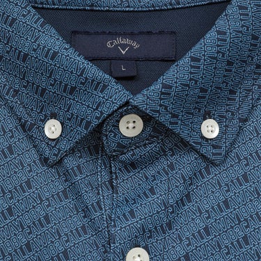 キャロウェイ Callaway　メンズ -3℃裏クール 総柄 ボタンダウン 半袖 ポロシャツ C26134109　2026年モデル 画像14(ALT)