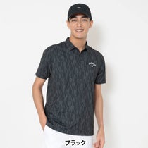 キャロウェイ Callaway　メンズ ミニ鹿の子 ロゴ総柄 半袖 ポロシャツ C26134110　2026年モデル