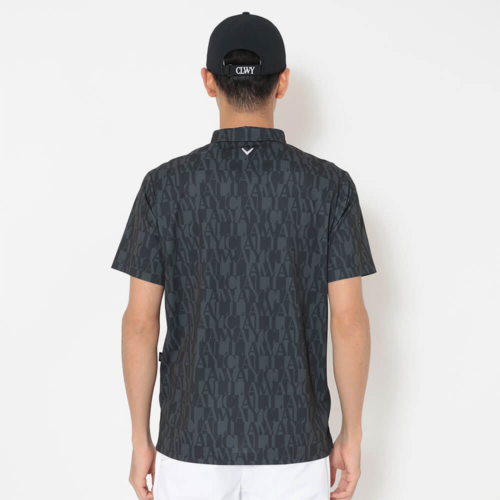 キャロウェイ Callaway　メンズ ミニ鹿の子 ロゴ総柄 半袖 ポロシャツ C26134110　2026年モデル 画像3(ALT)