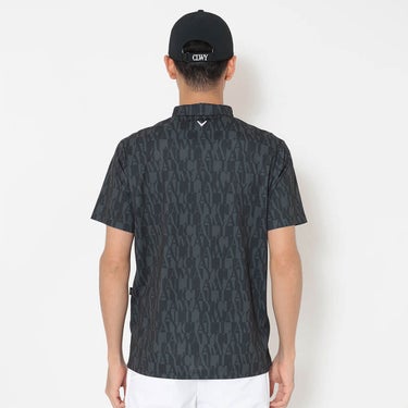 キャロウェイ Callaway　メンズ ミニ鹿の子 ロゴ総柄 半袖 ポロシャツ C26134110　2026年モデル 画像3(ALT)