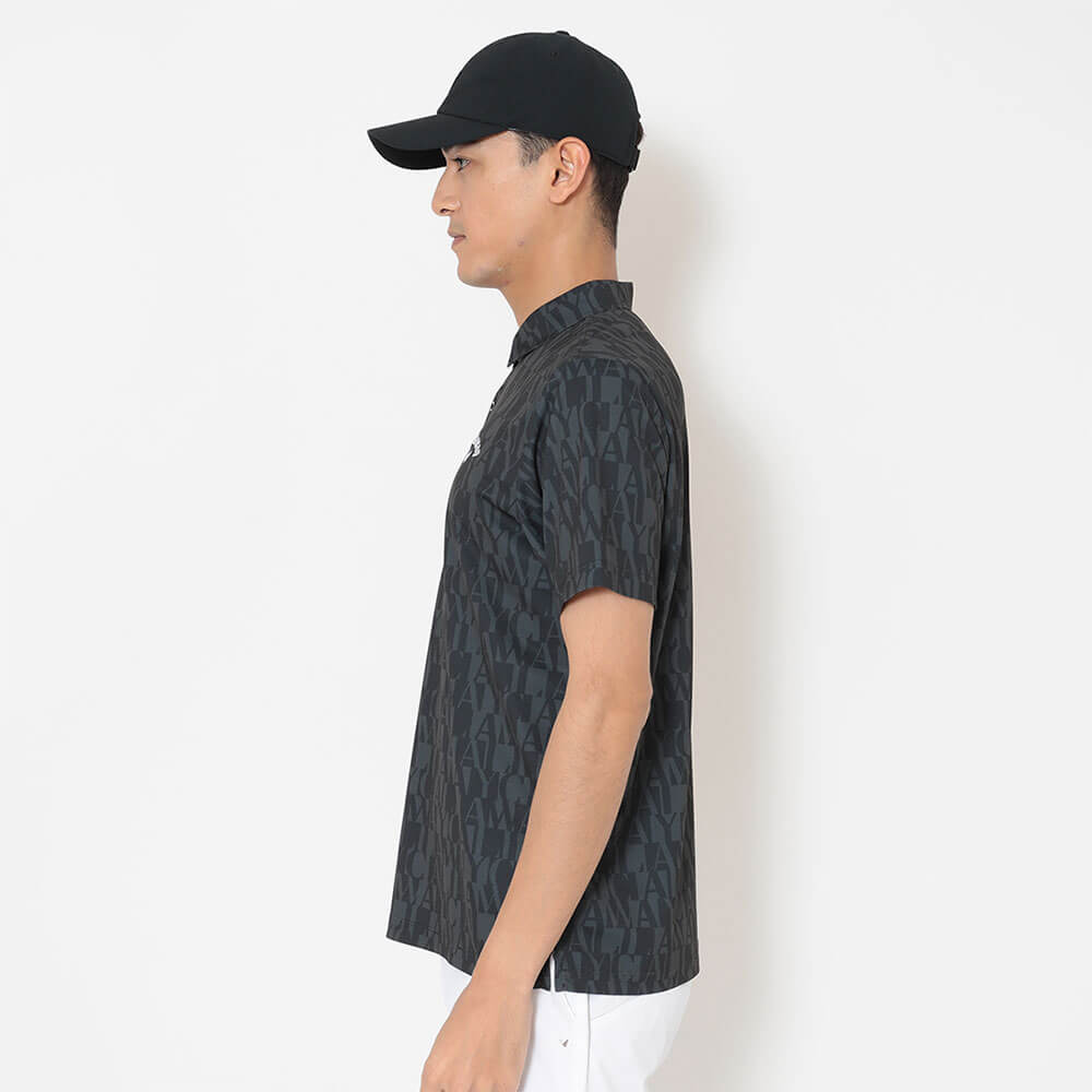 キャロウェイ Callaway　メンズ ミニ鹿の子 ロゴ総柄 半袖 ポロシャツ C26134110　2026年モデル 画像4(ALT)