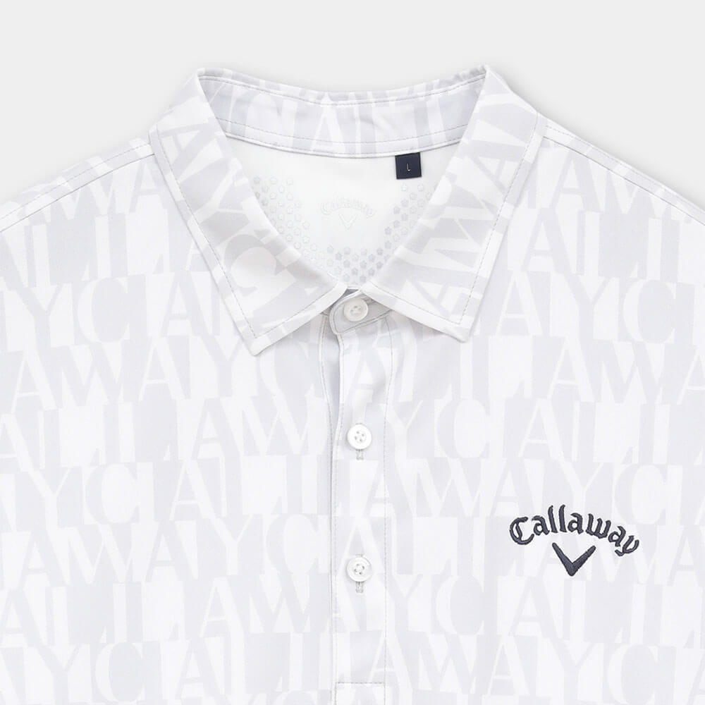 キャロウェイ Callaway　メンズ ミニ鹿の子 ロゴ総柄 半袖 ポロシャツ C26134110　2026年モデル 画像8(ALT)