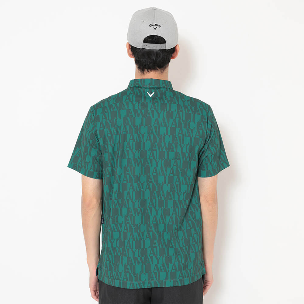 キャロウェイ Callaway　メンズ ミニ鹿の子 ロゴ総柄 半袖 ポロシャツ C26134110　2026年モデル 画像17(ALT)