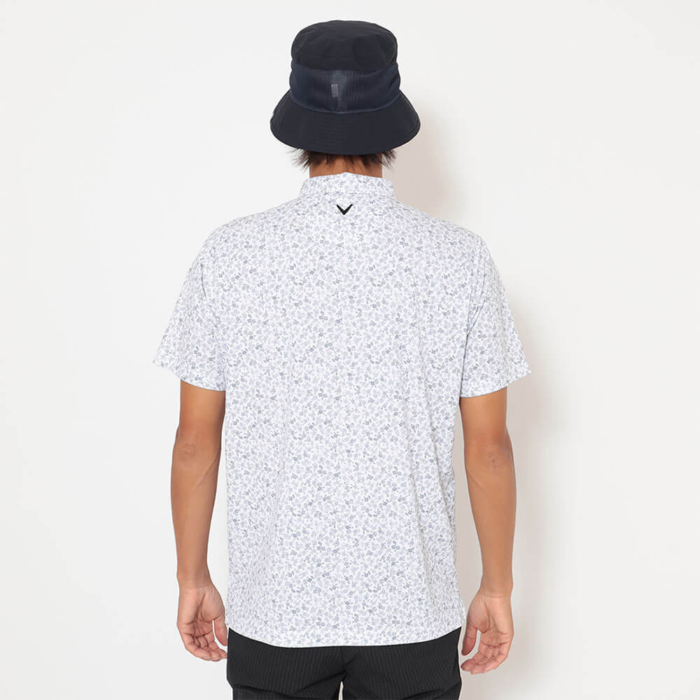 キャロウェイ Callaway　メンズ ミニ鹿の子 小花総柄 半袖 ポロシャツ C26134112　2026年モデル 画像3(ALT)