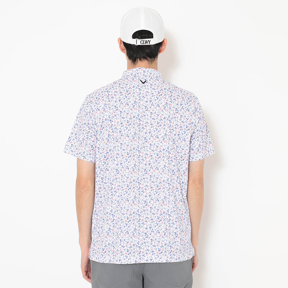 キャロウェイ Callaway　メンズ ミニ鹿の子 小花総柄 半袖 ポロシャツ C26134112　2026年モデル 画像6(ALT)