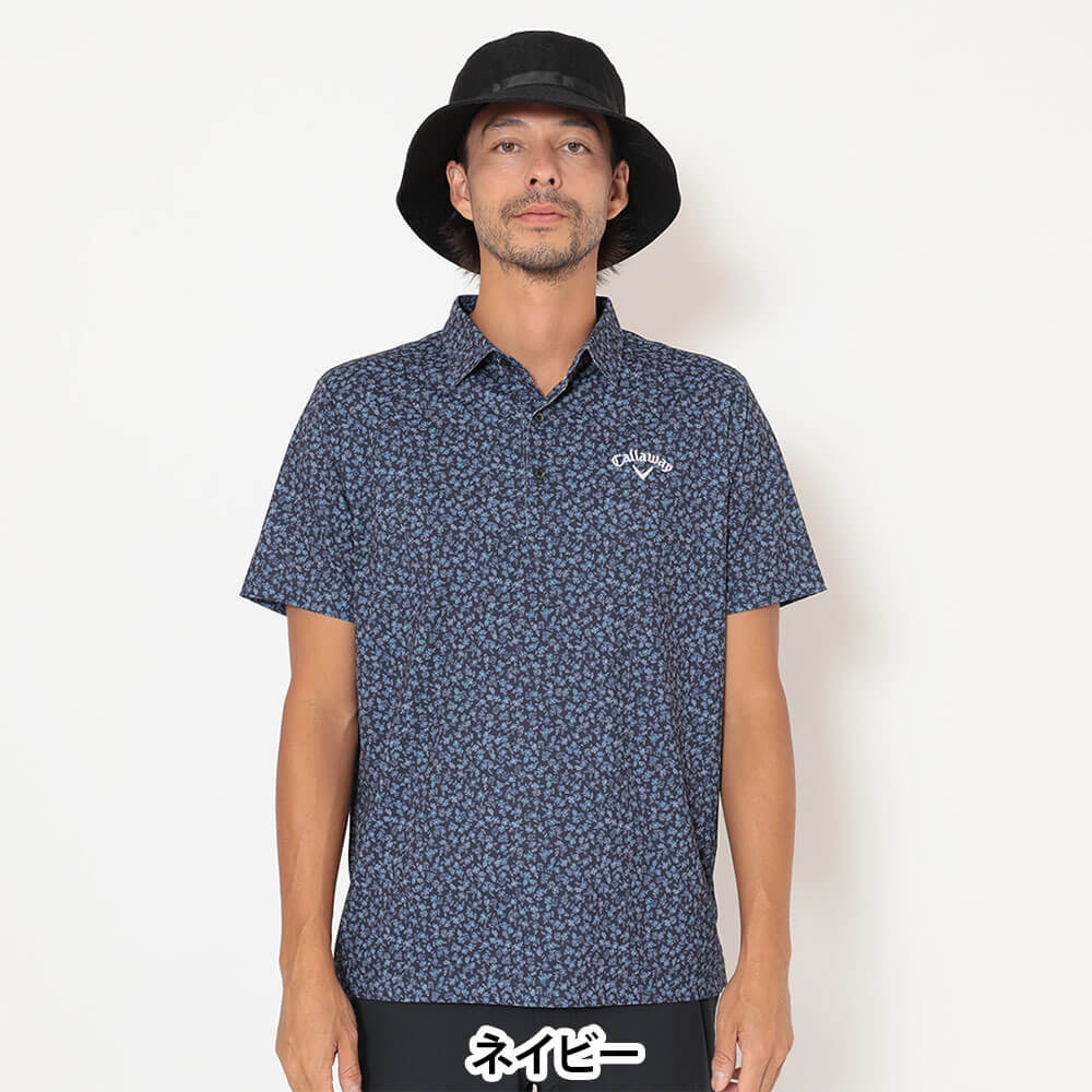 キャロウェイ Callaway　メンズ ミニ鹿の子 小花総柄 半袖 ポロシャツ C26134112　2026年モデル 画像13(ALT)