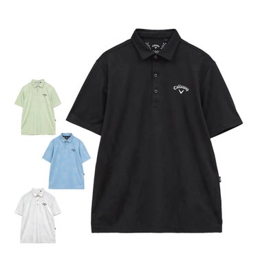 キャロウェイ Callaway　メンズ ヤシの木柄 同色ジャカード 半袖 ポロシャツ C26134115　2026年モデル