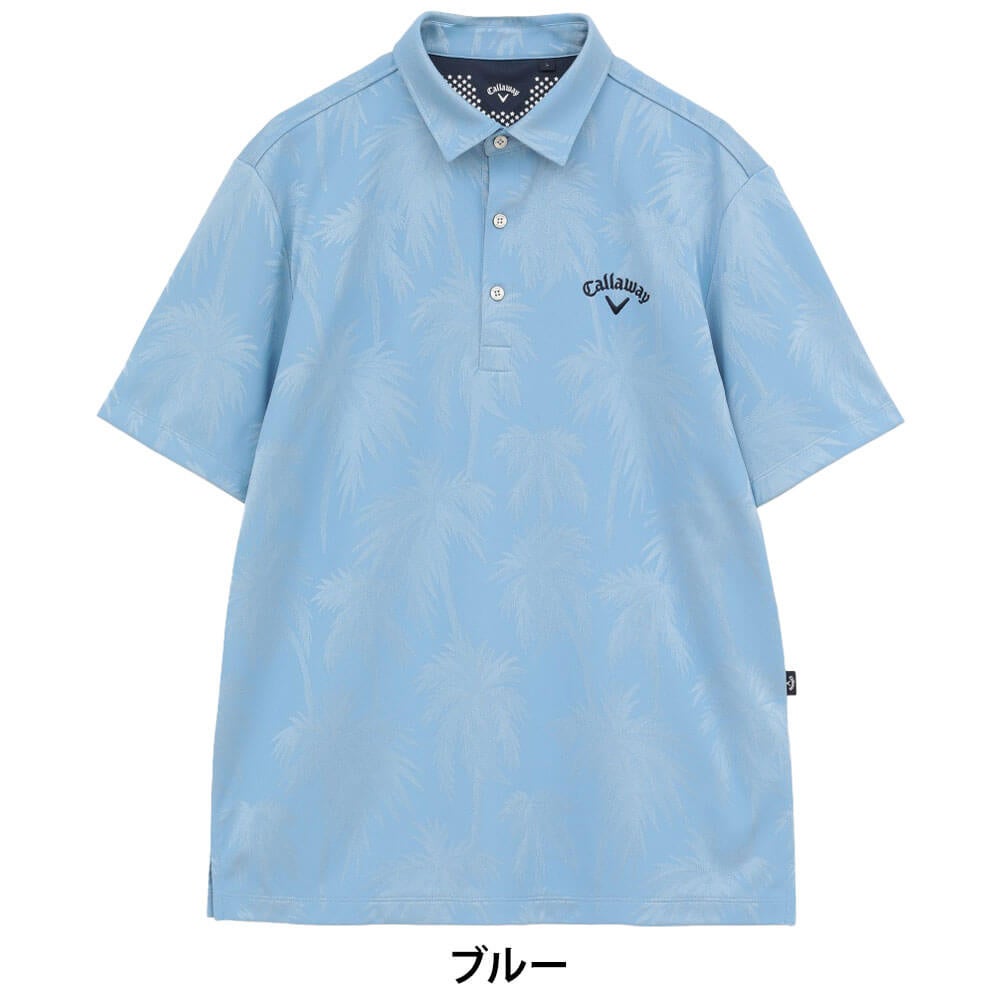 キャロウェイ Callaway　メンズ ヤシの木柄 同色ジャカード 半袖 ポロシャツ C26134115　2026年モデル 画像10(ALT)